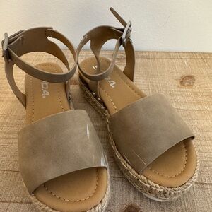 Soda Brown Ankle Strap Sandals
